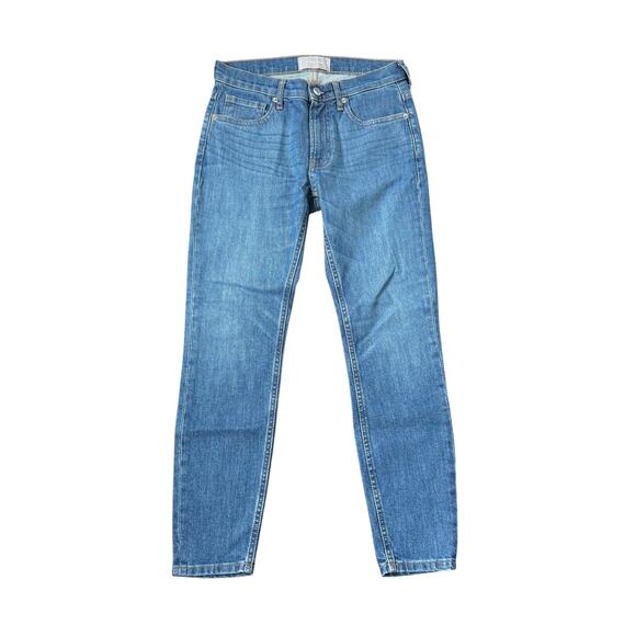 Everlane Mid-Rise Skinny Ankle Jean Mid Blue - Picture 2 of 9